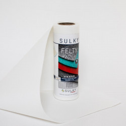 Filz SULKY® FELTY, waschbar, 25cm x 3m - Farbe 401 weiß 